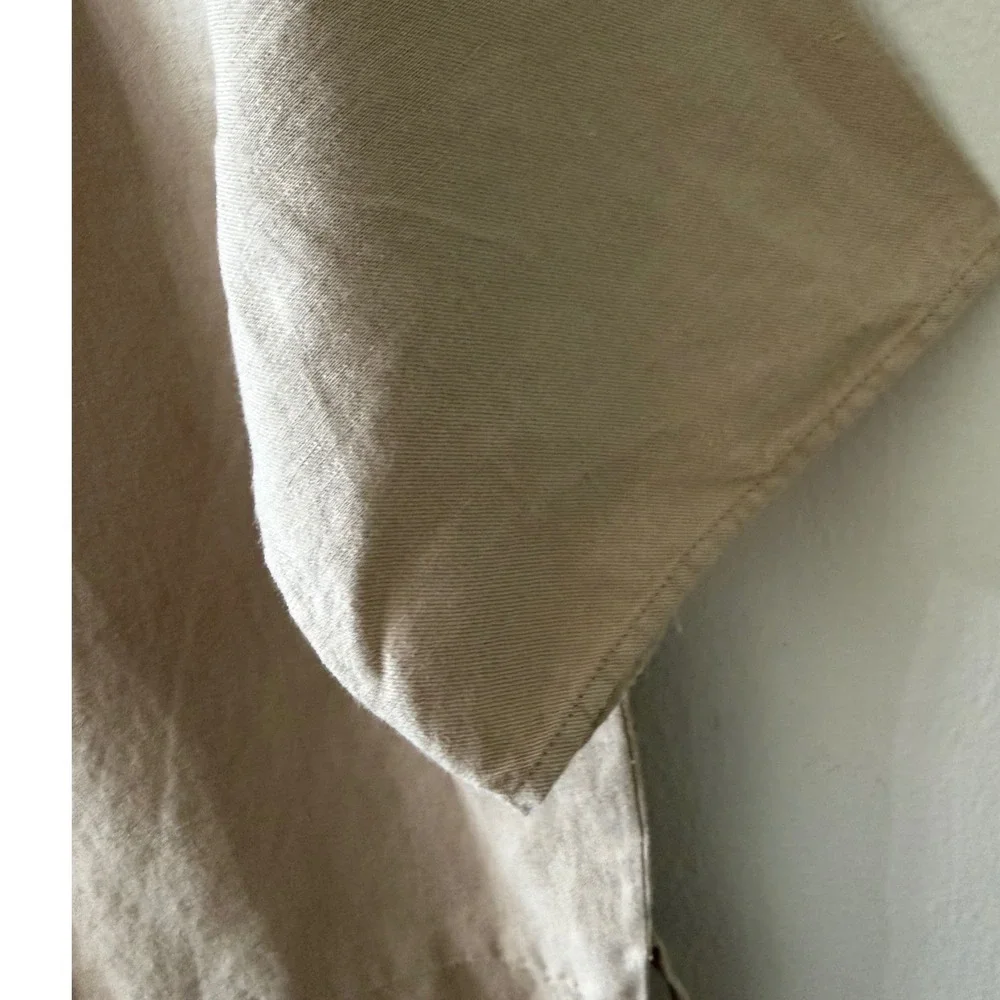 COS Utility Jumpsuit Women's US 6 8 Beige Cotton Linen Blend Minimalist